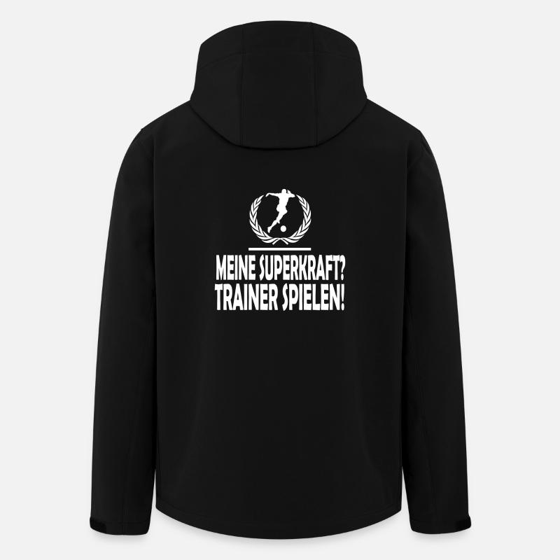 Fußball - Recycelte Männer Softshell-Jacke von Stanley/Stella - Schwarz