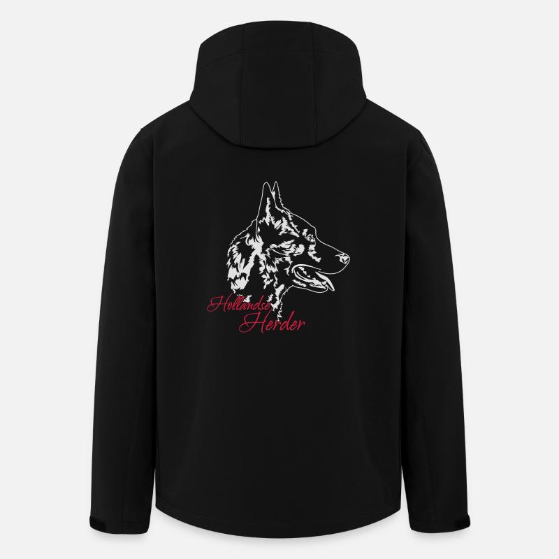 HOLLANDSE HERDER Hunde Hund Wilsigns - Recycelte Männer Softshell-Jacke von Stanley/Stella - Schwarz