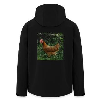 chicken - Men’s Recycled Softshell Jacket by Stanley/Stella - black - Back - AI Model Male 185 light (185cm)