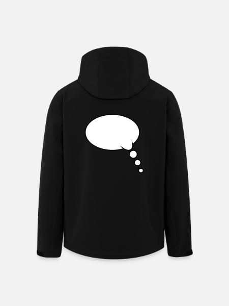 Pensée : Bubble Design - Veste softshell homme en polyester recyclé Stanley/Stella - noir