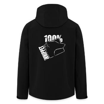 WHIPPET 100 WILSIGNS - Men’s Recycled Softshell Jacket by Stanley/Stella - black - Back - AI Model Male 185 light (185cm)