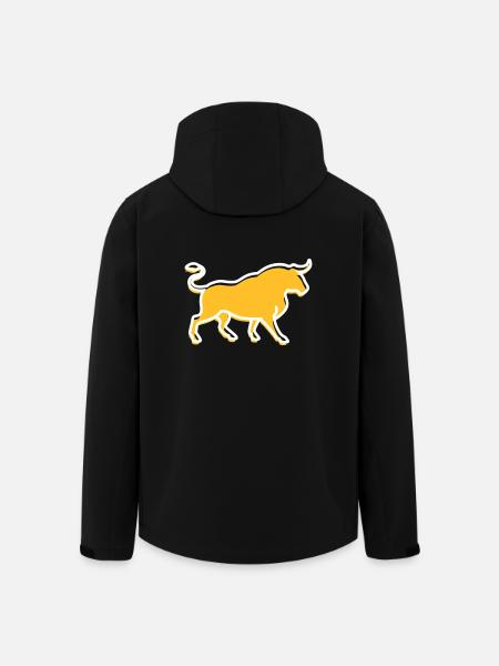 Ein wilder Stier - Recycelte Männer Softshell-Jacke von Stanley/Stella - Schwarz