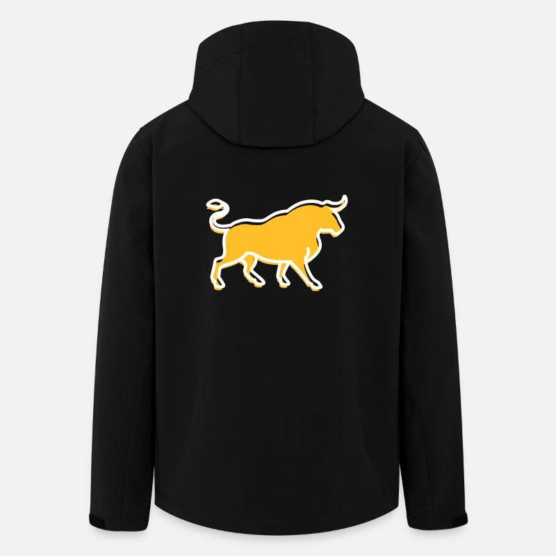 Ein wilder Stier - Recycelte Männer Softshell-Jacke von Stanley/Stella - Schwarz