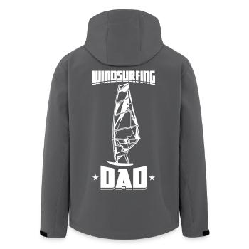 Windsurfer Dad - Men’s Recycled Softshell Jacket by Stanley/Stella - anthracite - Back - AI Model Male 185 light (185cm)