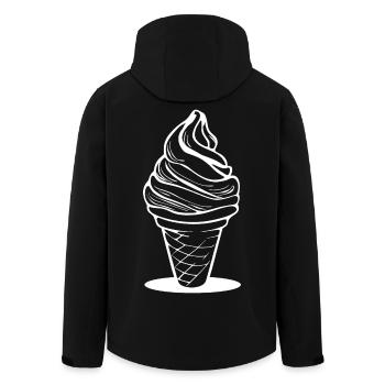 Croquis de cornet de crème glacée - Veste softshell homme en polyester recyclé Stanley/Stella - noir - Dos - AI Model Male 185 light (185cm)