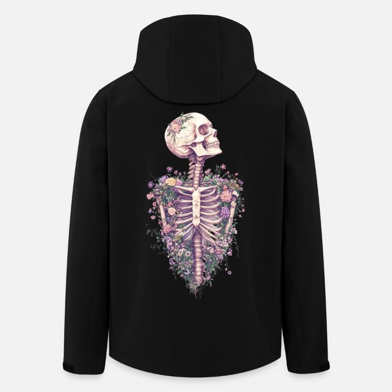 Floral Ribcage - Recycelte Männer Softshell-Jacke Discoverer von Stanley/Stella - Schwarz