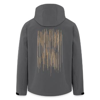 Motif à rayures / Arrière-plan - Veste softshell homme en polyester recyclé Stanley/Stella - charbon - Dos - AI Model Male 185 light (185cm)
