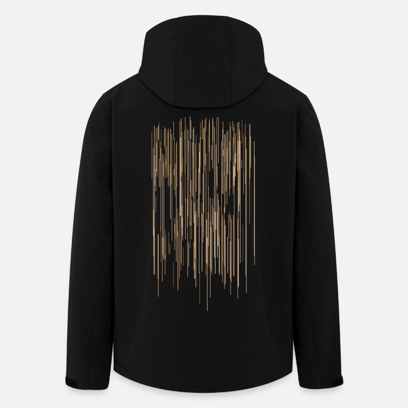 Motif à rayures / Arrière-plan - Veste softshell homme en polyester recyclé Stanley/Stella - noir