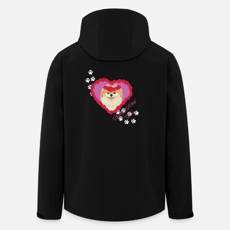 Ruhende Tch-Gesicht-Pomeranian - Recycelte Männer Softshell-Jacke von Stanley/Stella - Schwarz