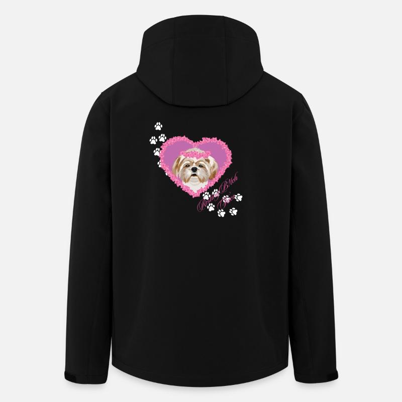Resting B!tch Face Shih Tzu - Men’s Recycled Softshell Jacket by Stanley/Stella - black