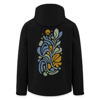 Flowing Balance - Recycelte Männer Softshell-Jacke von Stanley/Stella - Schwarz - Hinten - AI Model Male 185 light (185cm)