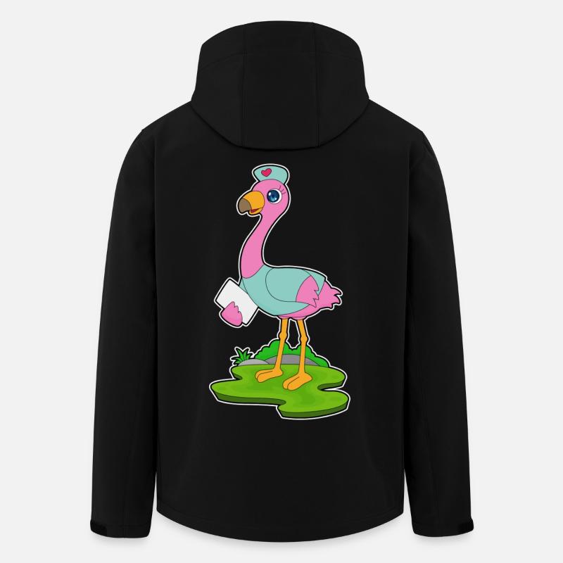 Infirmière flamant rose - Veste softshell homme en polyester recyclé Stanley/Stella - noir