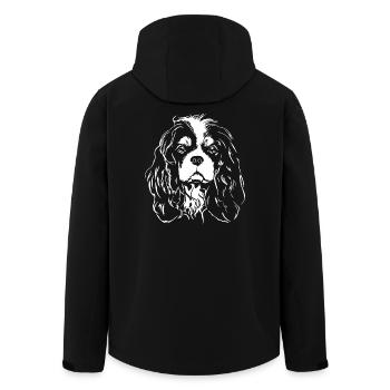 CAVALIER KING CHARLES SPANIEL Dogs Dog Wilsigns - Men’s Recycled Softshell Jacket by Stanley/Stella - black - Back - AI Model Male 185 light (185cm)