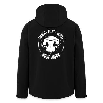NOSE WORK Suchhund Nasenarbeit Hunde Hund - Recycelte Männer Softshell-Jacke von Stanley/Stella - Schwarz - Hinten - AI Model Male 185 light (185cm)