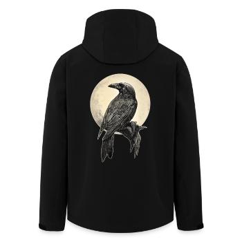 Raven - Men’s Recycled Softshell Jacket by Stanley/Stella - black - Back - AI Model Male 185 light (185cm)