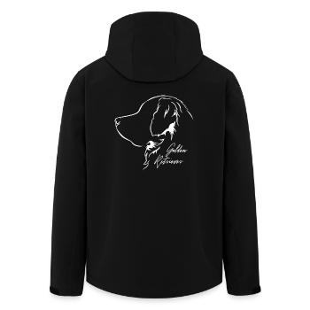 GOLDEN RETRIEVER Profile Dogs Dog Wilsigns - Men’s Recycled Softshell Jacket by Stanley/Stella - black - Back - AI Model Male 185 light (185cm)