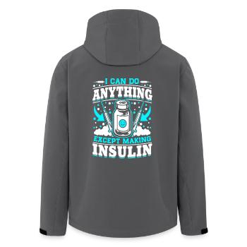 Diabetes I Can Do Anything - Men’s Recycled Softshell Jacket by Stanley/Stella - anthracite - Back - AI Model Male 185 light (185cm)