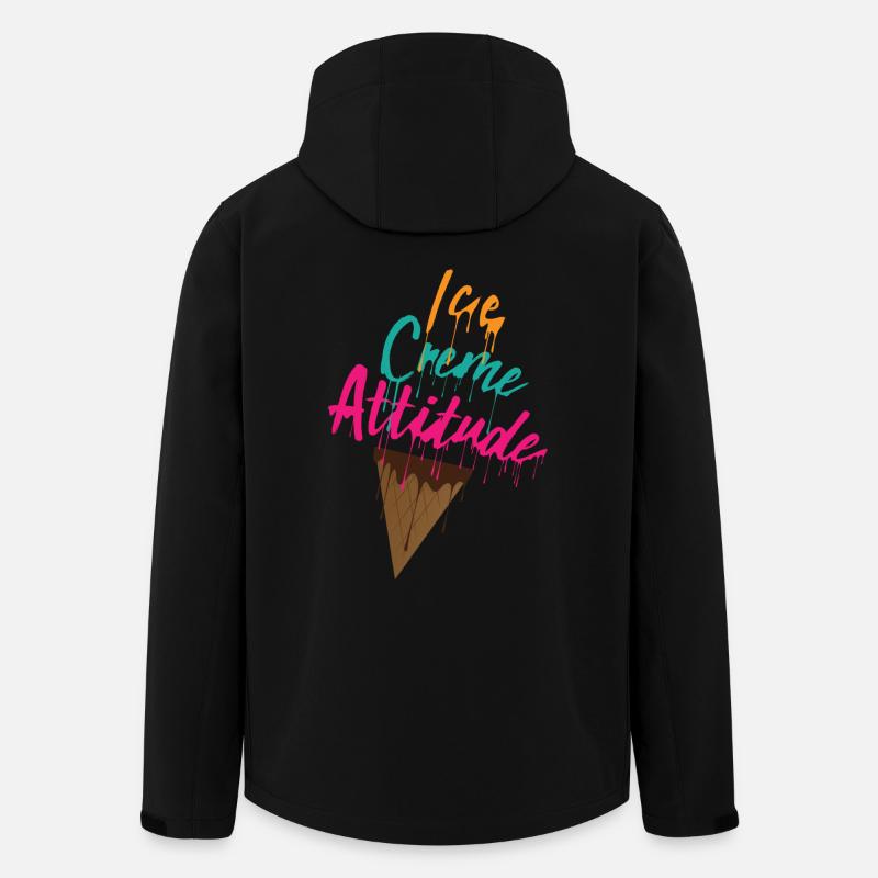 crème glacée Attitude - Veste softshell homme en polyester recyclé Stanley/Stella - noir