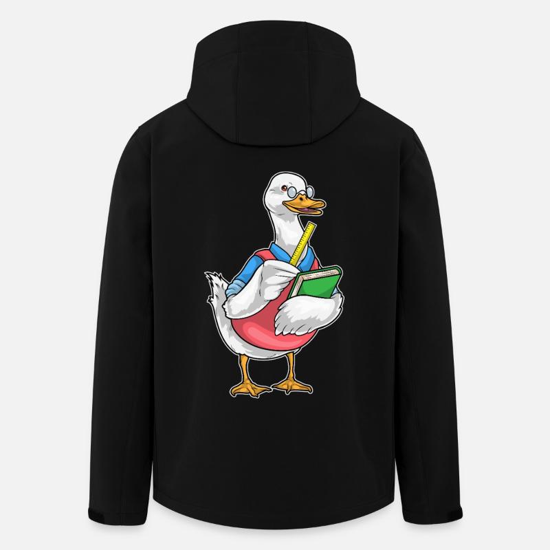 Duck Math Teacher Ruler - Men’s Recycled Softshell Jacket by Stanley/Stella - black