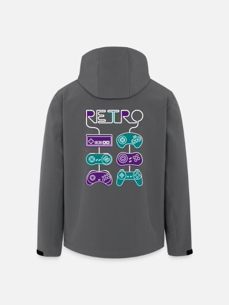 Retro gaming - Men’s Recycled Softshell Jacket by Stanley/Stella - black