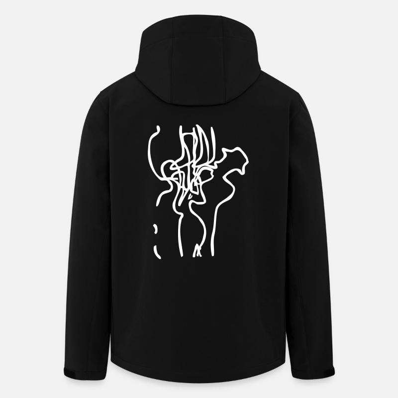 Jazz-Bass und Saxophon - Recycelte Männer Softshell-Jacke von Stanley/Stella - Schwarz