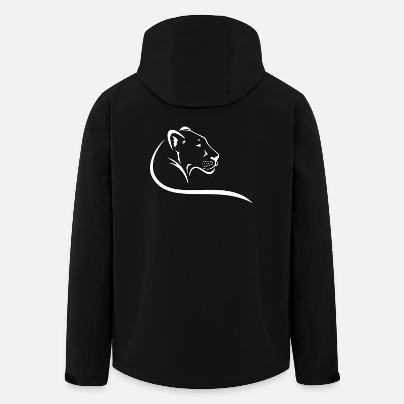 Löwin - Recycelte Männer Softshell-Jacke von Stanley/Stella - Schwarz