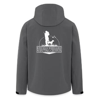 GRIFFON POINTU À POIL DUR DE BOHÊME Chasser les saules - Veste softshell homme en polyester recyclé Stanley/Stella - noir - Dos - AI Model Male 185 light (185cm)