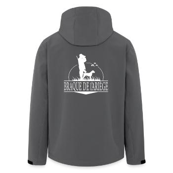 BRAQUE DE L ARIEGE Jagdhunde Jäger Hunde Wilsigns - Recycelte Männer Softshell-Jacke von Stanley/Stella - Schwarz - Hinten - AI Model Male 185 light (185cm)