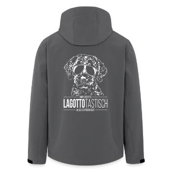 LAGOTTOTASTISCH Lagotto Romagnolo Hundespruch Hund - Recycelte Männer Softshell-Jacke von Stanley/Stella - Schwarz - Hinten - AI Model Male 185 light (185cm)