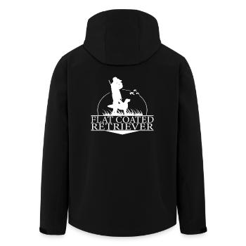 FLAT COATED RETRIEVER Chiens de chasse Hunting Wilsigns - Veste softshell homme en polyester recyclé Stanley/Stella - noir - Dos - AI Model Male 185 light (185cm)