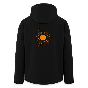 Sonne - Recycelte Männer Softshell-Jacke von Stanley/Stella - Schwarz - Hinten - AI Model Male 185 light (185cm)