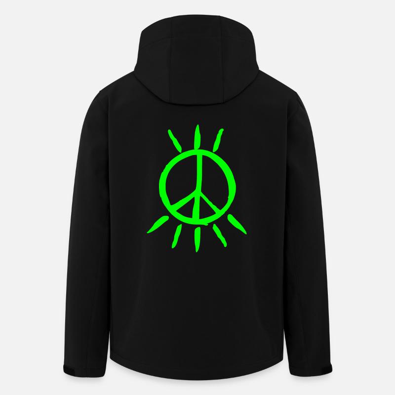 Peace Peacezeichen - Recycelte Männer Softshell-Jacke von Stanley/Stella - Schwarz