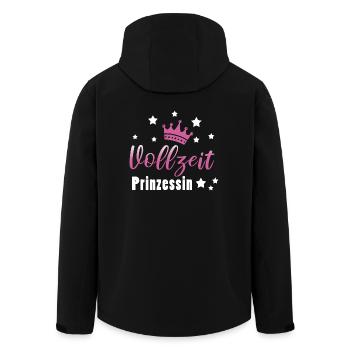 Vollzeitprinzessin Prinzessin Mädchen - Recycelte Männer Softshell-Jacke von Stanley/Stella - Schwarz - Hinten - AI Model Male 185 light (185cm)
