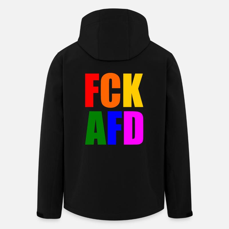 Fck afd - Recycelte Männer Softshell-Jacke von Stanley/Stella - Schwarz