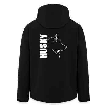 HUSKY Profile Dogs Dog Wilsigns Sled Dogs - Men’s Recycled Softshell Jacket by Stanley/Stella - black - Back - AI Model Male 185 light (185cm)