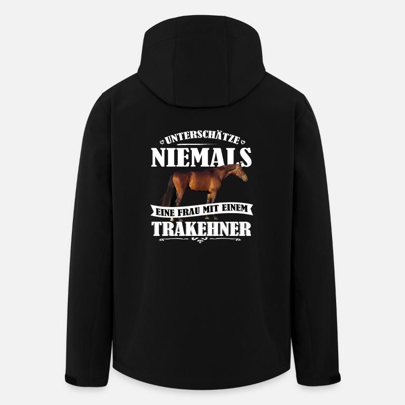Trakehner Pferde Shirt-UNF - Recycelte Männer Softshell-Jacke von Stanley/Stella - Schwarz