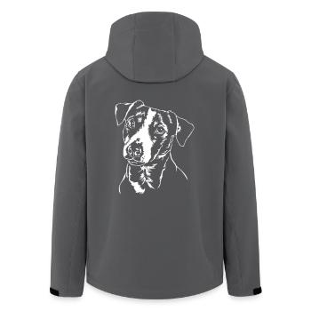 JACK RUSSELL TERRIER Portrait Wilsigns - Recycelte Männer Softshell-Jacke von Stanley/Stella - Schwarz - Hinten - AI Model Male 185 light (185cm)