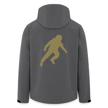 Floating Astronaut Silhouette Weightlessness - Men’s Recycled Softshell Jacket by Stanley/Stella - black - Back - AI Model Male 185 light (185cm)