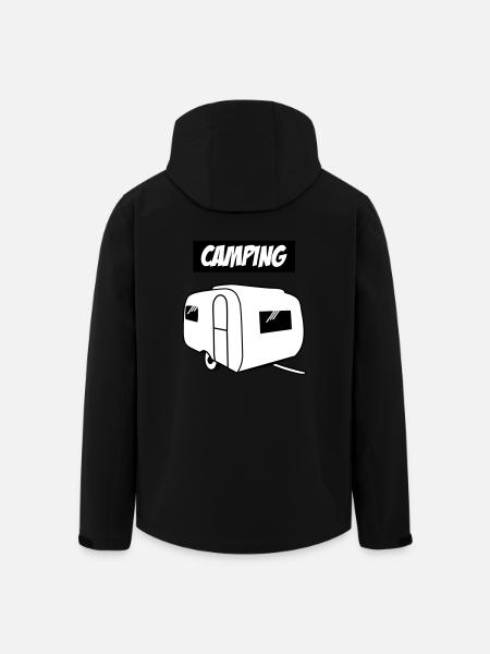 camping - Men’s Recycled Softshell Jacket by Stanley/Stella - black