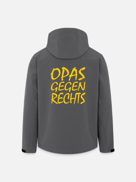 Opas gegen rechts - Recycelte Männer Softshell-Jacke von Stanley/Stella - Schwarz