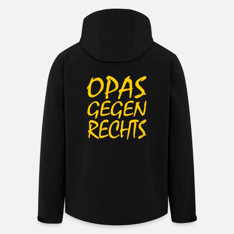 Opas gegen rechts - Recycelte Männer Softshell-Jacke von Stanley/Stella - Schwarz