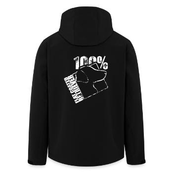 FLAT COATED RETRIEVER 100 - Recycelte Männer Softshell-Jacke von Stanley/Stella - Schwarz - Hinten - AI Model Male 185 light (185cm)