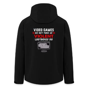 Video Games against Loot Boxing gaming gift shirt - Men’s Recycled Softshell Jacket by Stanley/Stella - black - Back - AI Model Male 185 light (185cm)