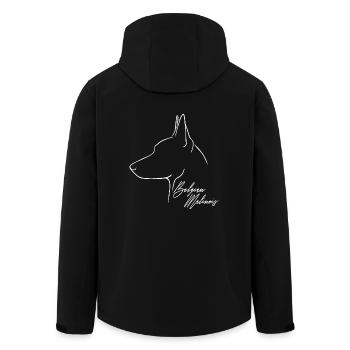 BELGIAN MALINOIS Profil Hunde Hund Wilsigns - Recycelte Männer Softshell-Jacke von Stanley/Stella - Schwarz - Hinten - AI Model Male 185 light (185cm)