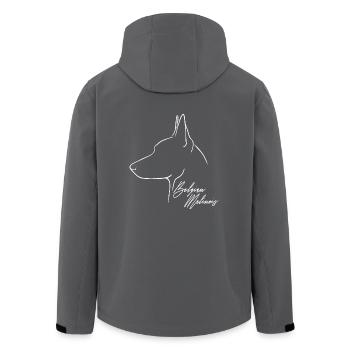 BELGIAN MALINOIS Profil Chiens Wilsigns - Veste softshell homme en polyester recyclé Stanley/Stella - charbon - Dos - AI Model Male 185 light (185cm)