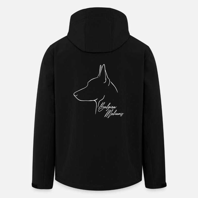 BELGIAN MALINOIS Profil Chiens Wilsigns - Veste softshell homme en polyester recyclé Stanley/Stella - noir