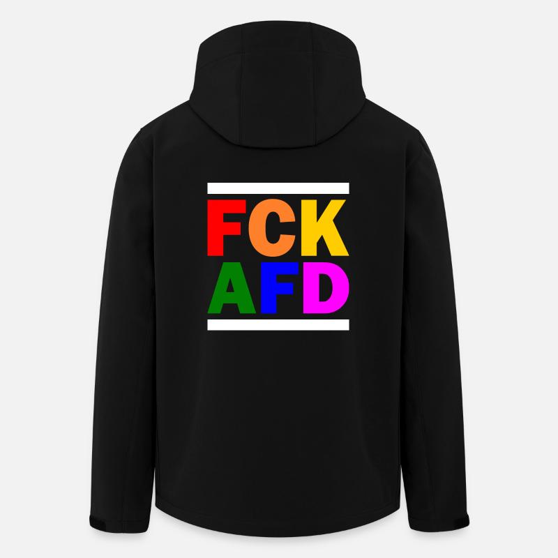 Fck afd - Recycelte Männer Softshell-Jacke von Stanley/Stella - Schwarz