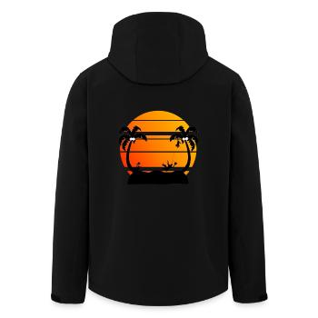 Île tropicale des singes - Veste softshell homme en polyester recyclé Stanley/Stella - noir - Dos - AI Model Male 185 light (185cm)