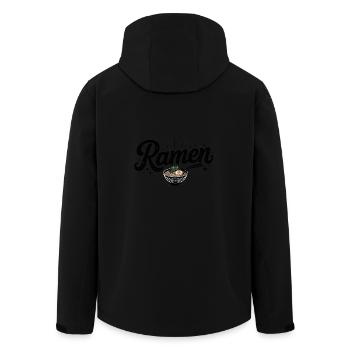 Ramen - Food Lover Design - Men’s Recycled Softshell Jacket by Stanley/Stella - black - Back - AI Model Male 185 light (185cm)