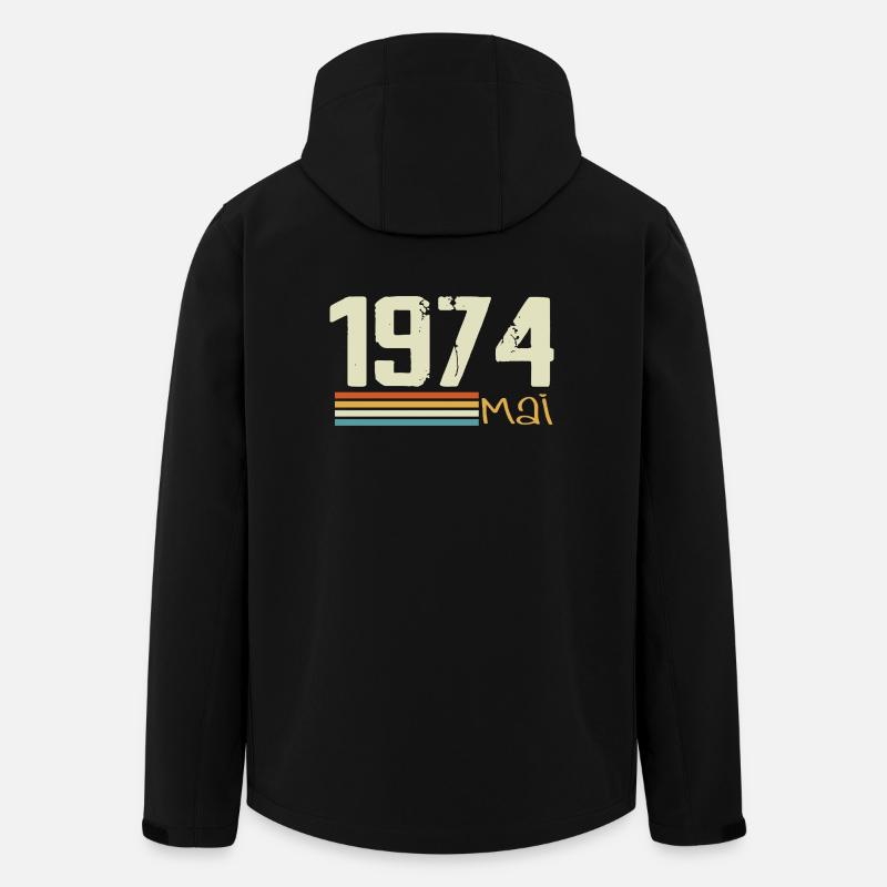 Mai 1974 - Recycelte Männer Softshell-Jacke von Stanley/Stella - Schwarz